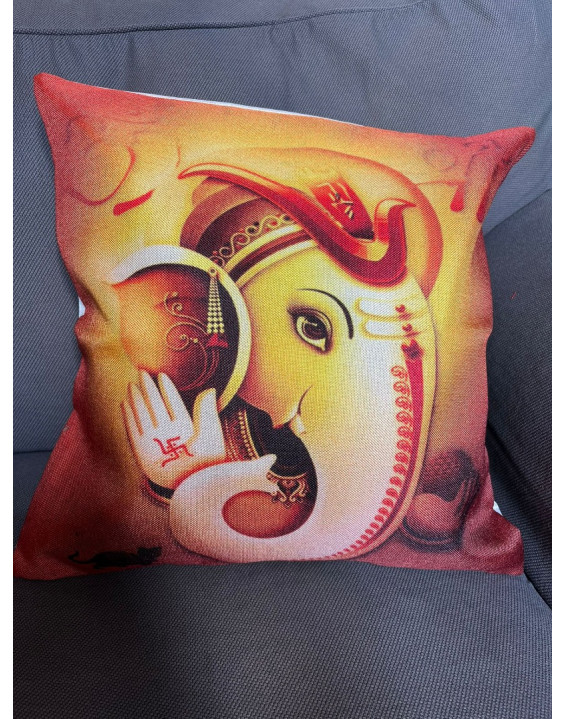Poťah na vankúšik- Ganéša oranžový – rozmery 40×40 cm 