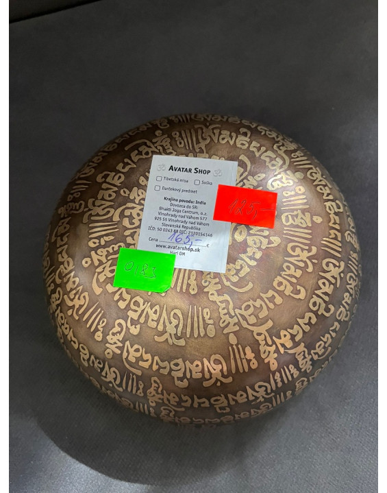 Tibetská misa ručne tepaná s gravírovaím – OM (0183)