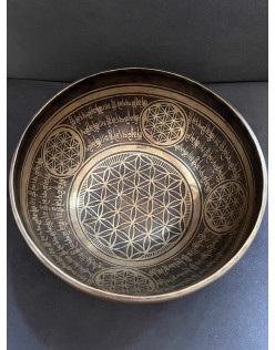 Tibetská misa gravírovaná –  Kvet života (909)