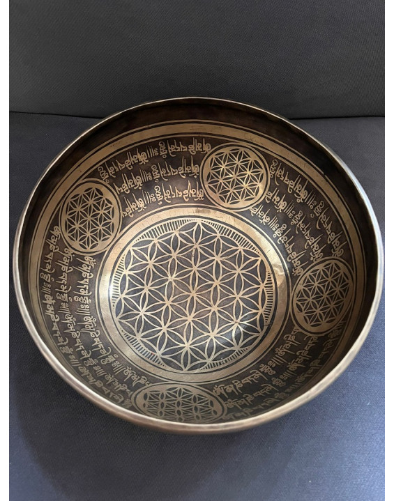 Tibetská misa gravírovaná –  Kvet života (909)