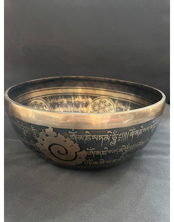 Tibetská misa gravírovaná –  Kvet života (909)