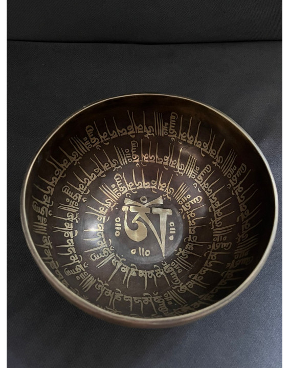 Tibetská misa ručne tepaná s gravírovaím – OM (0184)