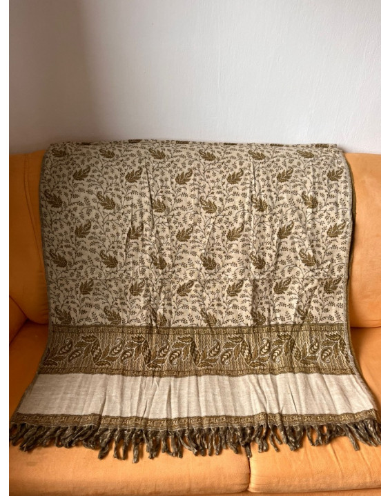 Himalájska deka z ovčej vlny - khaki (231)