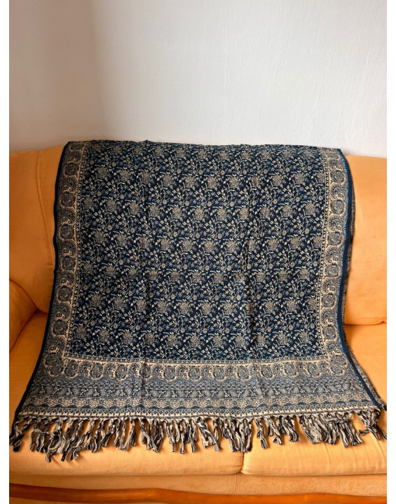 Himalájska deka z ovčej vlny - tmavozelená (230)