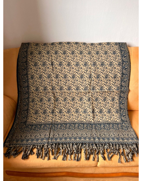 Himalájska deka z ovčej vlny - tmavozelená (230)