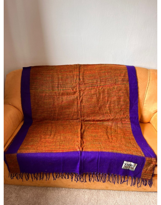 Himalájska Deka z Jačej vlny - fialovo oranžová (113)