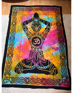 Plachta  JOGÍNKA OM– farebná batikovaná – stredná 130×200