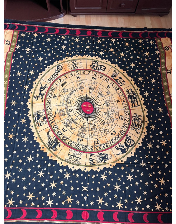 Indická plachta veľká - ZVEROKRUH 230×210 cm- oranžová