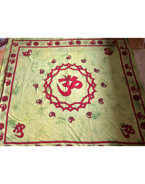 Indická plachta veľká - OM - 230×210 cm - zelená