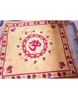 Indická plachta veľká - OM - 230×210 cm - oranžová