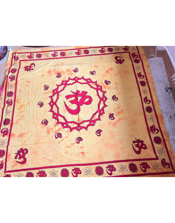 Indická plachta veľká - OM - 230×210 cm - oranžová