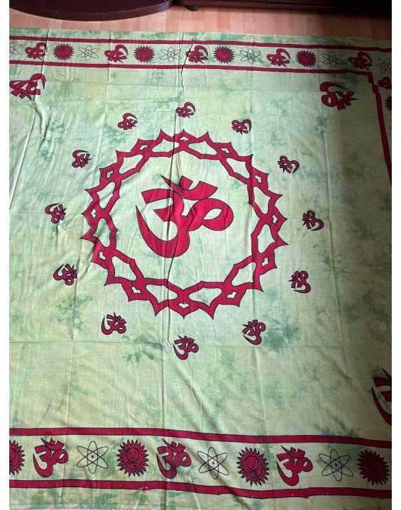 Indická plachta veľká - OM - 230×210 cm - zelená