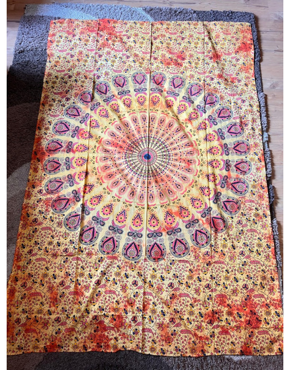 Plachta  MANDALA oranžová– stredná 130×200