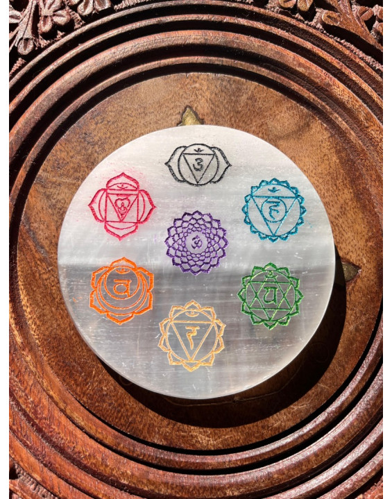 Selenitová nabíjacia podložka- čakry