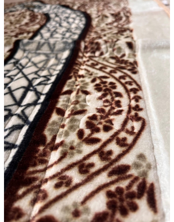 Indický koberček na sedenie - biely 107x71cm