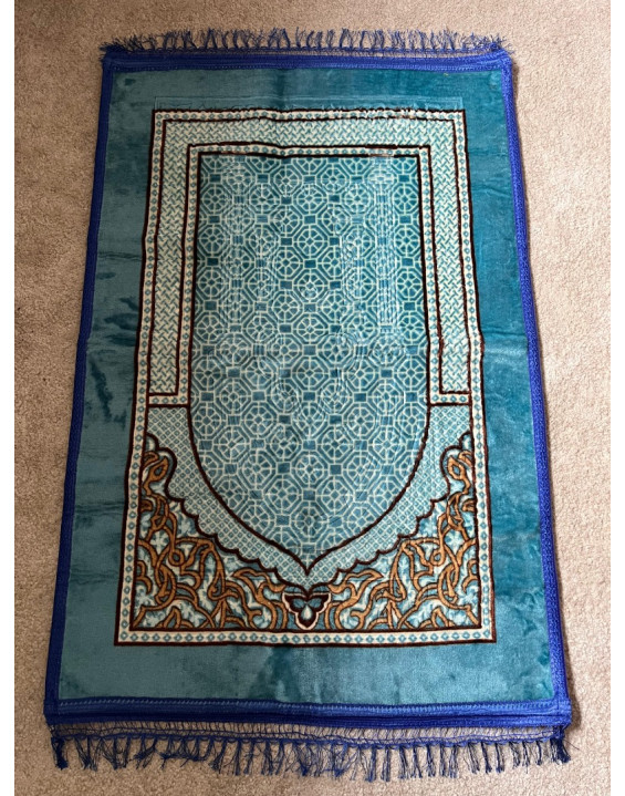 Indický koberček na sedenie - modrý 107x71cm