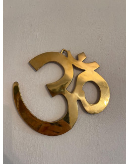 OM na zavesenie- kovový, veľký, zlatý 