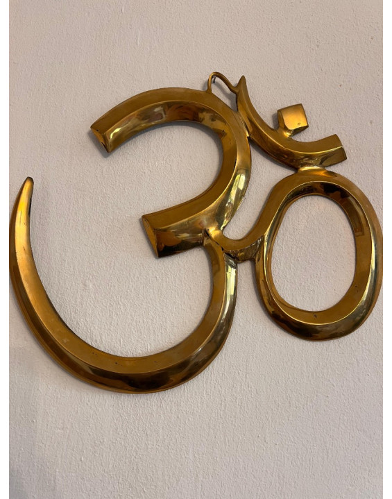 OM na zavesenie 3D- kovový, veľký, zlatý 