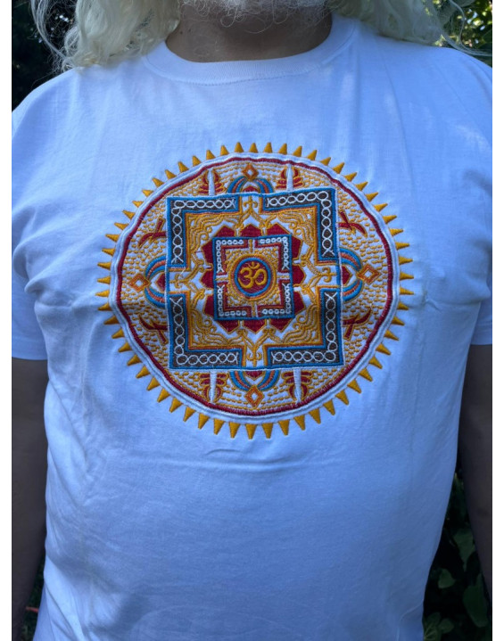 Tričko Mandala Om - biele 42