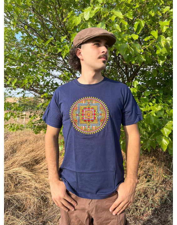 Tričko Mandala Om - modré 36