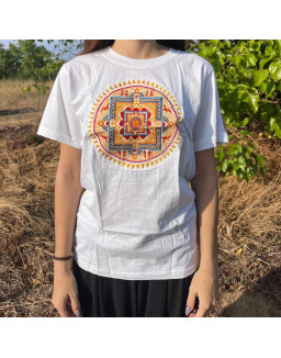 Tričko Mandala Om - biele 36