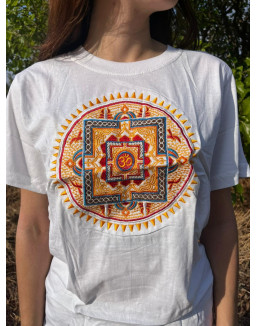 Tričko Mandala Om - biele 36