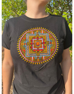 Tričko Mandala Om - čierne 38