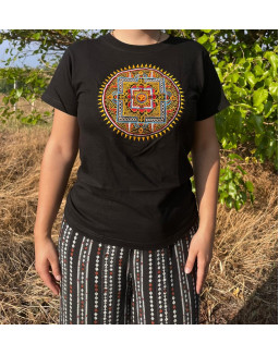 Tričko Mandala Om - čierne 38