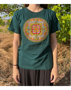 Tričko Mandala Om - zelené 36