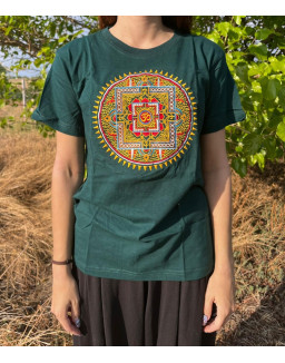 Tričko Mandala Om - zelené 36
