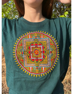 Tričko Mandala Om - zelené 36