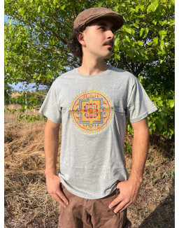 Tričko Mandala Om - sivé 48