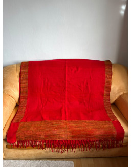 Himalájska Deka z Jačej vlny - červeno/oranžová (107) 