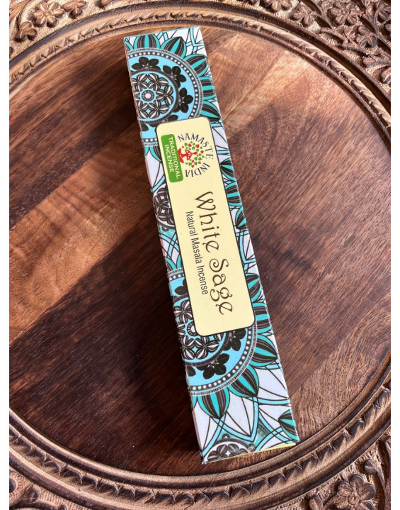 Vonné tyčinky Namaste India – WHITE SAGE (biela šalvia)