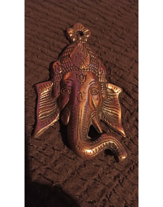 GANESHA – závesný na stenu – pomedený (15 cm)