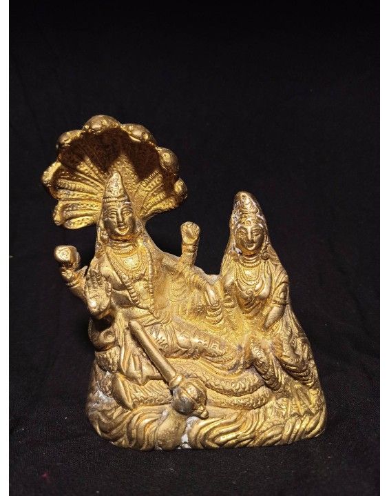 Soška – Lakshmi a Narayana – kovová menšia (115)