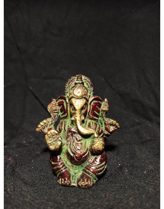 Soška – Ganesha (Ganéša) – malá, kovová (122)