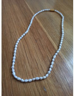 Náhrdelník perlový De Lux – predĺžený tvar perál (109)
